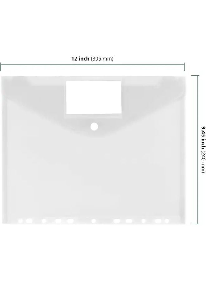 20pcs A4 Document Wallets Waterproof Portfolio Folders With Fastening Label Pocket - Image 2